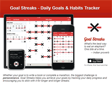 Tablet Screenshot of goalstreaks.com